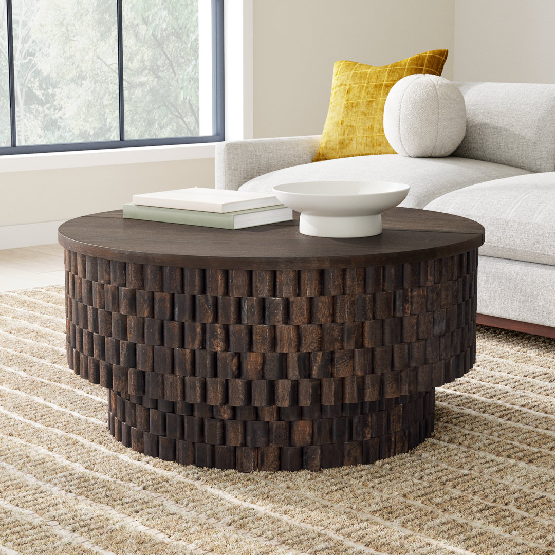 Abshire 40" Solid Wood Storage Coffee Table